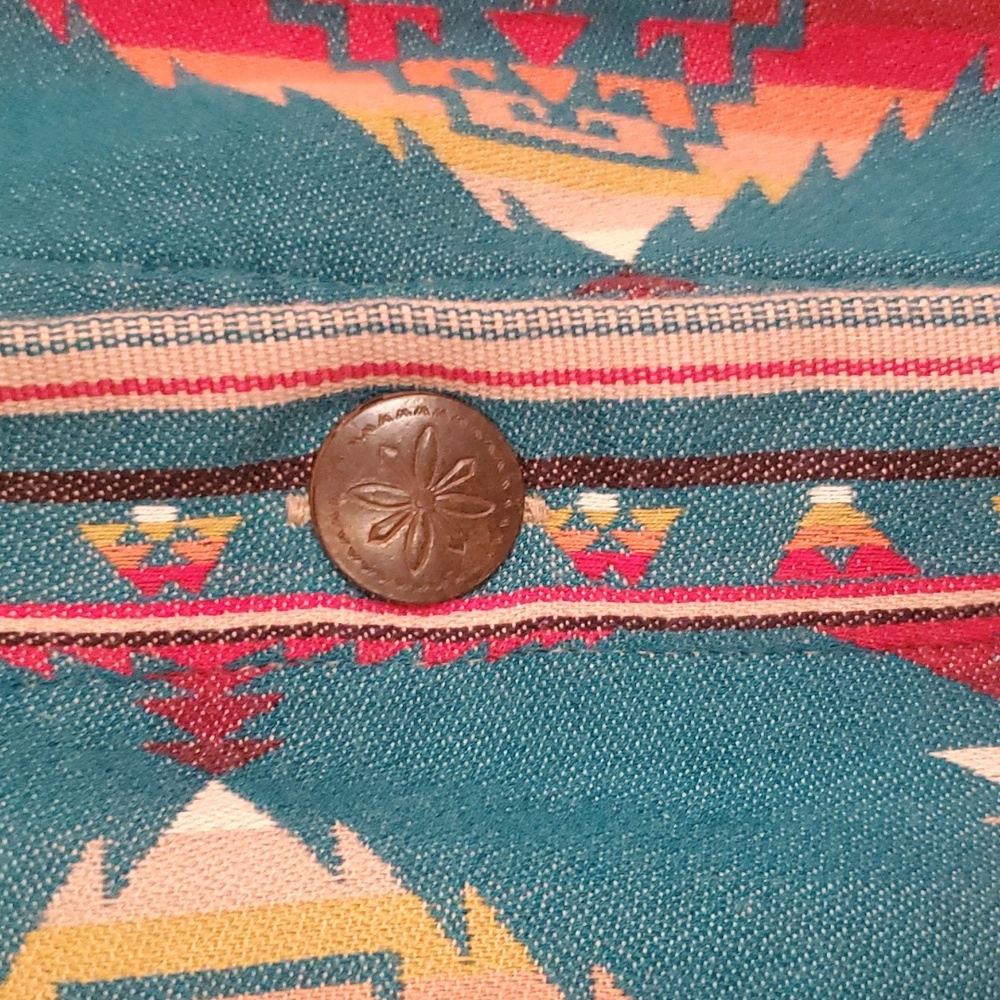 Wester Aztec Button Down Shirt - image 3